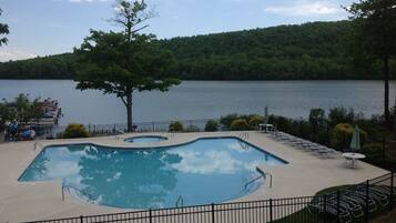 Outdoor pool, a heated pool