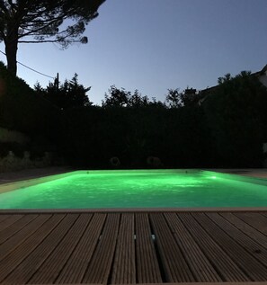 A heated pool