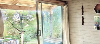 Gypsy Caravan and Wooden Cabin In Nature