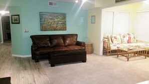 TV, DVD player, video library