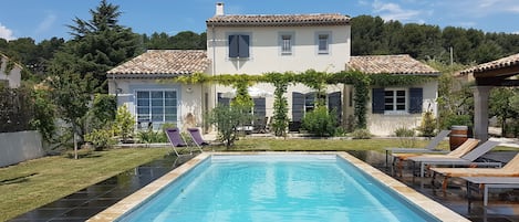 Outdoor pool, a heated pool