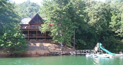 Magnificent views, lakefront, 6 br,cozy, spacious, year-round amenities-all ages