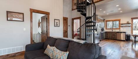 TV connectée, cheminée, lecteur de DVD