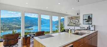 Stunning views from our modern guest house of Mt Hood, the Gorge, and Hood River