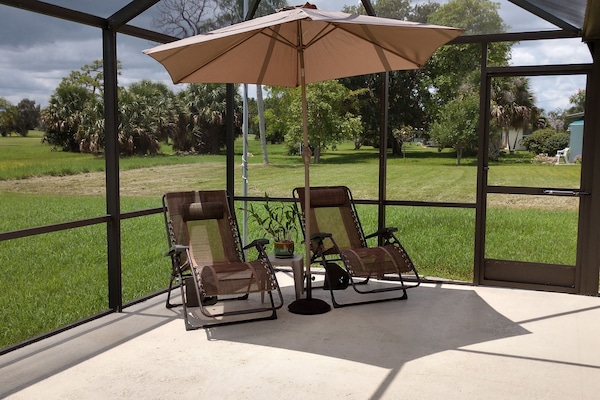 Back Patio overlooking gold course