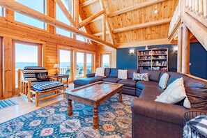 Smart TV, fireplace, video games, DVD player