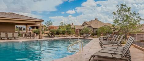 Outdoor pool, a heated pool