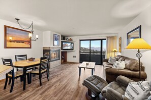 TV, fireplace, DVD player