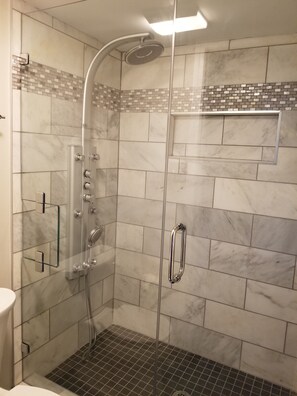 Shower, hair dryer