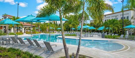 Outdoor pool, a heated pool