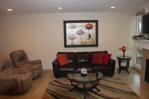 TV, DVD player, table football, ping pong