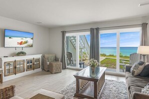 TV - Gulf Front Renovated Ground Floor Condo with Amazing Views - Beach chairs incl. (Panama City Beach)