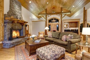 TV, fireplace, offices