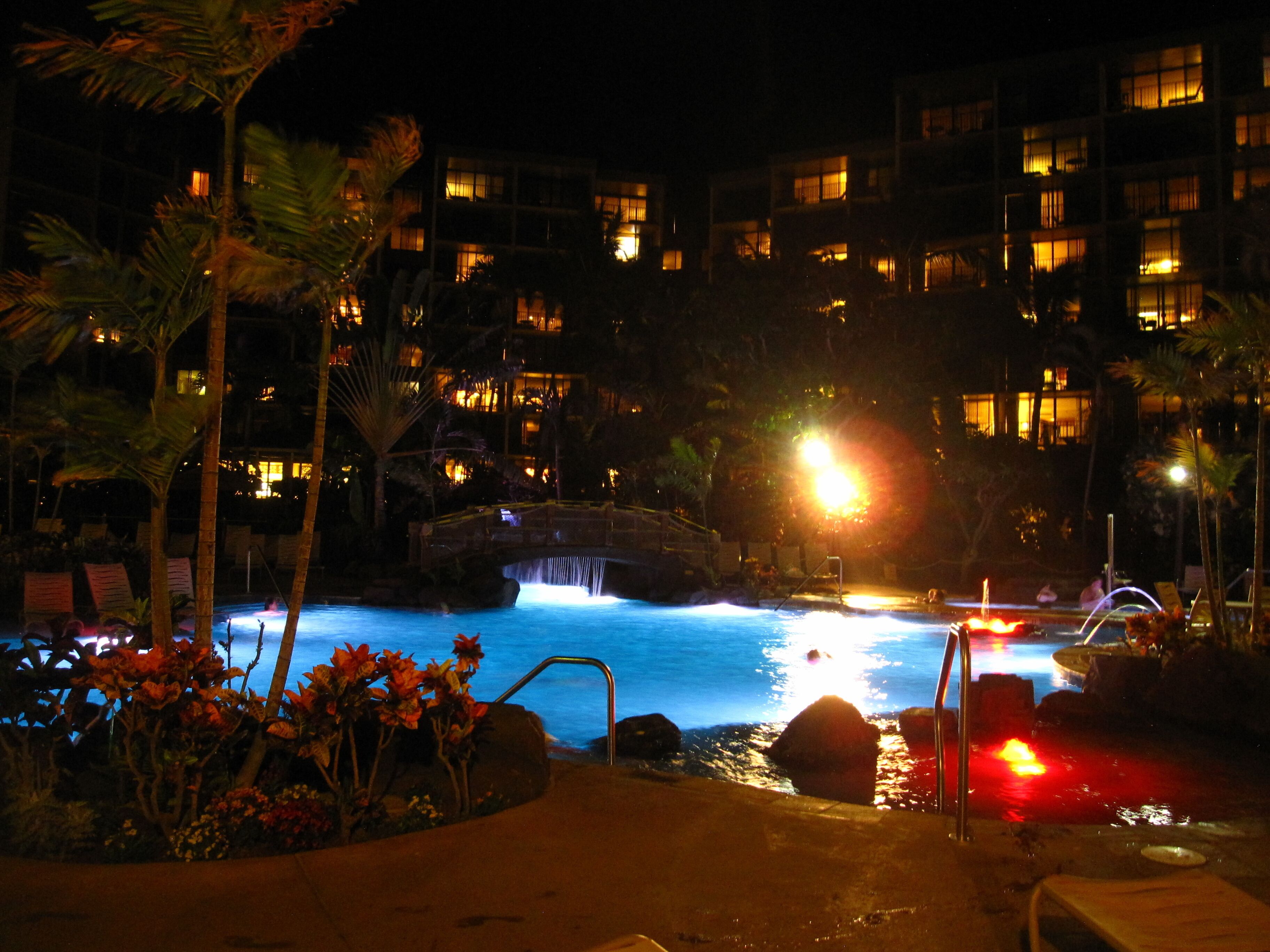 Et oppvarmet basseng