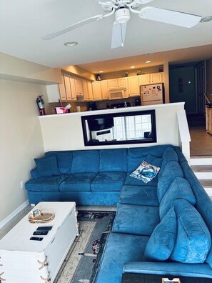 Smart TV, DVD player, books, stereo