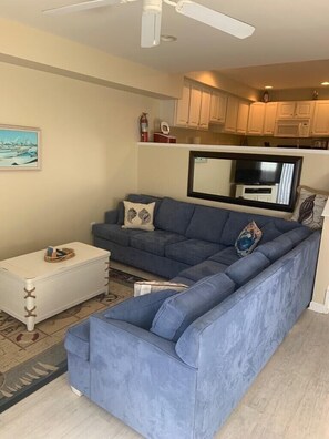 Smart TV, DVD player, books, stereo