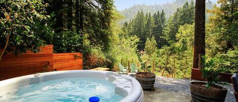 Outdoor spa tub