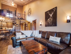 Smart TV, fireplace, video games, DVD player