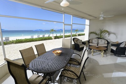 Prime Residence #6 on 7 Mile Beach, High-End Ground Floor Beachfront Condo