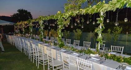 wonderful area in the middle of the vineyards where you can relax and taste wine