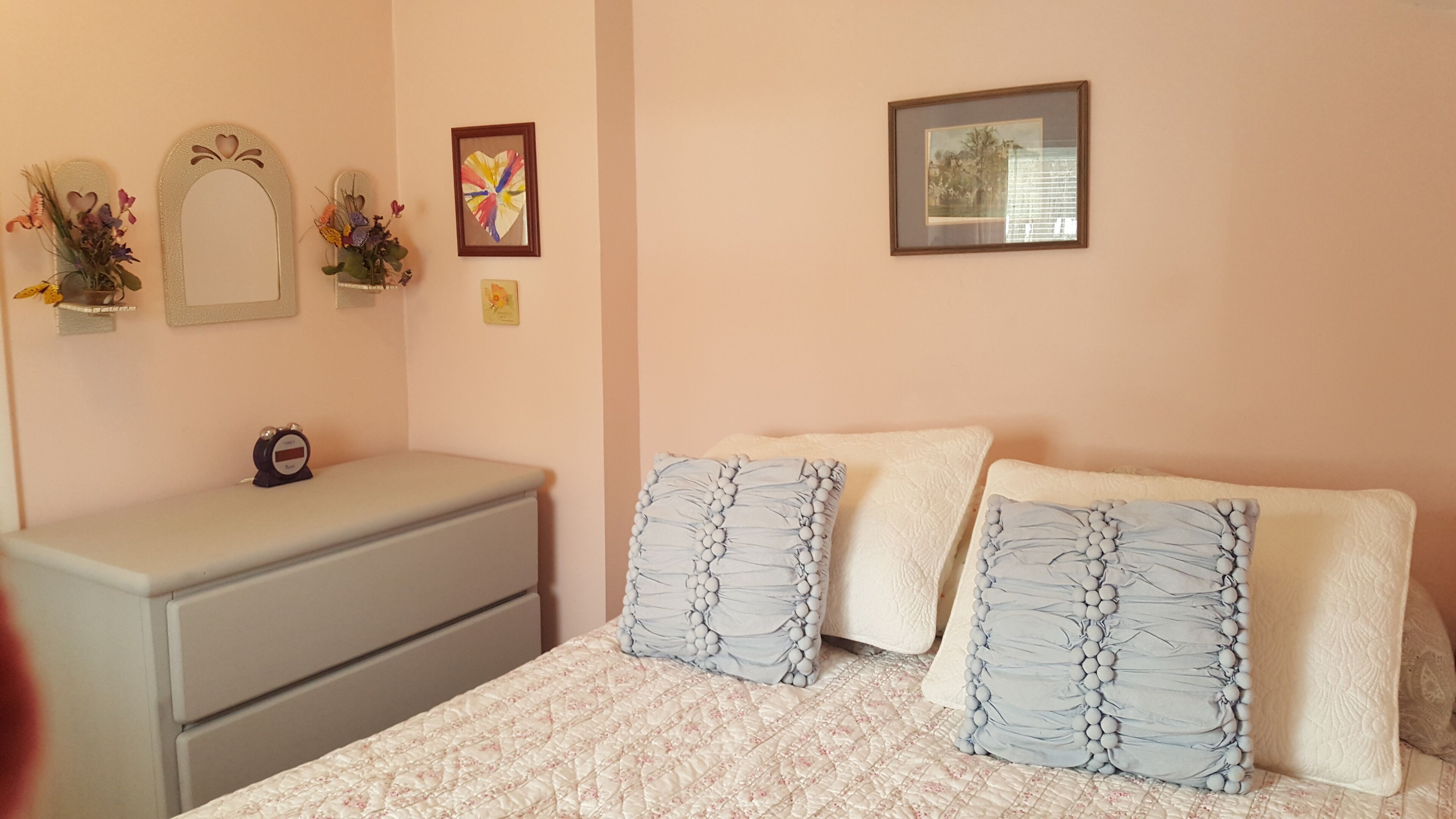 2 bedrooms, iron/ironing board, travel crib, bed sheets