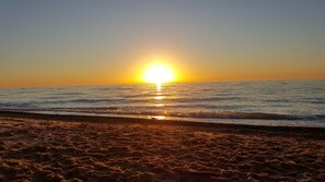 Beach nearby, sun-loungers