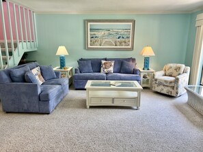 Living area - Blind Pass Condos at Bowman's Beach B206 on beautiful Sanibel Island (Sanibel Island)