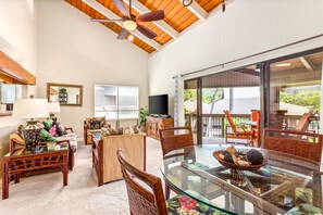 TV, DVD player, stereo