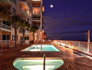 Outdoor pool, a heated pool