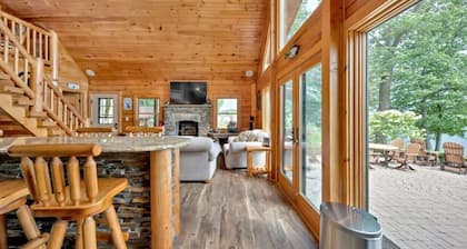 Log Cabin on Private 8 acre ISLAND!