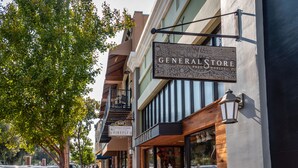 A street view with a building labeled "General Store" and "Firefly" on the ground floor.