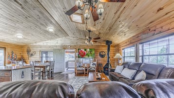 Smart TV, chimenea y reproductor de DVD