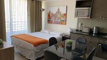 Panoramic Apartment, 1 Bedroom | Individually decorated, soundproofing, iron/ironing board, free WiFi