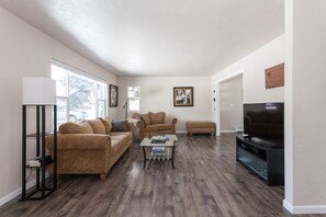 Smart TV, DVD player, books