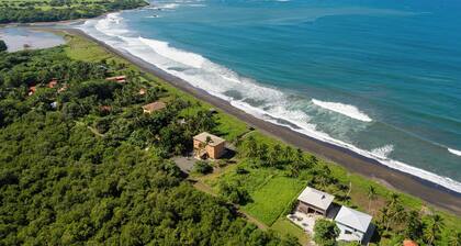 Costa Rica BEACH Castle with WATERSLIDE, WATERFALL, 2 Pools on SANDY BEACH 12ppl