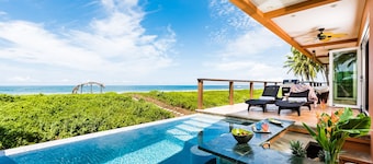  LUXURY BEACHFRONT Yksityinen 5 makuuhuoneen villa! ERIKOISET NÄKYMÄT! INFINITY POOL -PAKETTI