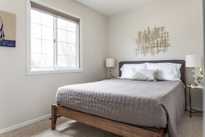 3 bedrooms, desk, iron/ironing board, travel cot
