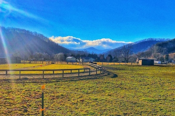 The view from the entrance to the property.