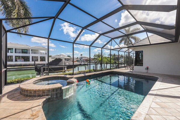 A heated pool