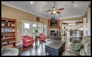 Smart TV, video games, DVD player, video library