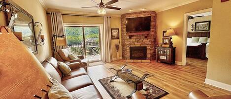 TV connectée, cheminée