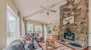 TV, DVD player, books