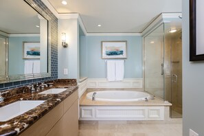 Bathtub, bidet, towels