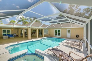 A heated pool