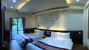 Premium bedding, blackout drapes, soundproofing, rollaway beds