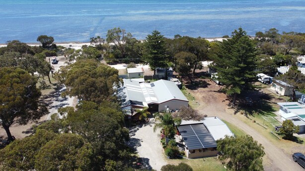 Aerial view - KI Caravan Park, Kingscote (Brownlow Ki)