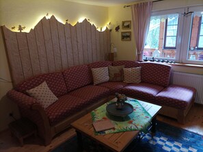 Fernseher, DVD-Player, Tischtennisplatte