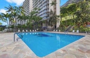 Pool - Panoramic Ocean/Mountain View Apartment  (Mākaha)