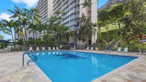 Pool - Panoramic Ocean/Mountain View Apartment  (Mākaha)