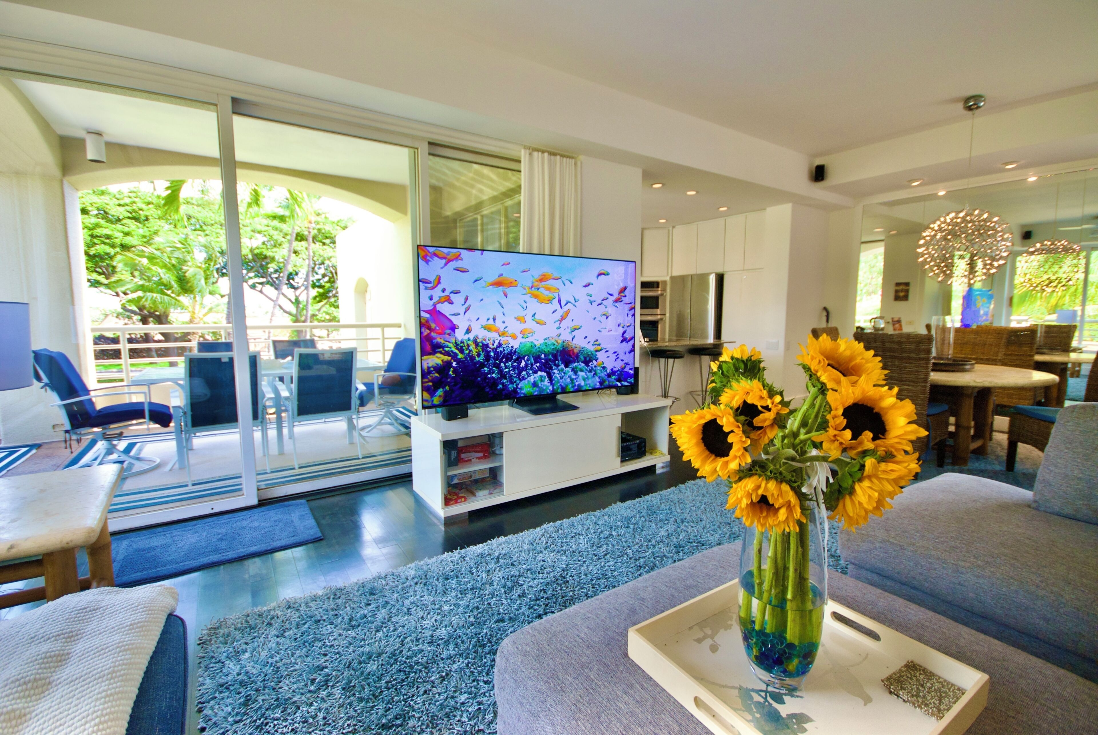 TV connectée, baby-foot, vidéothèque, chaîne hi-fi